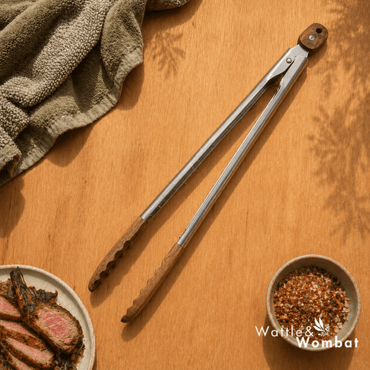 AcaciaWood BBQ Tongs