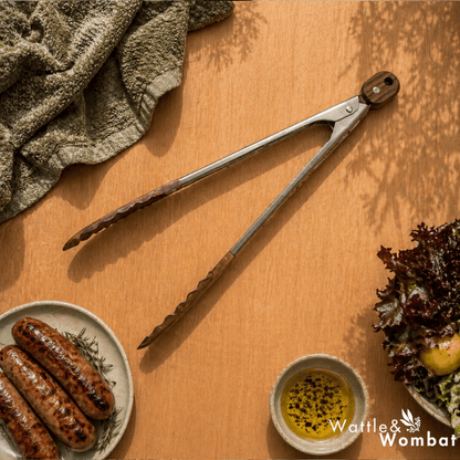 AcaciaWood BBQ Tongs